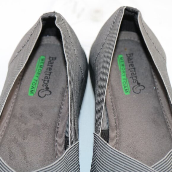 BareTraps Womens Kami Slip On Shoe Size 7.5 Black Gray Elastic Sporty Comfy Flat - Picture 10 of 10